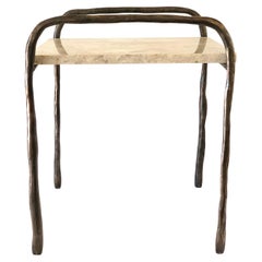 21st Century Darkened Bronze Side Table