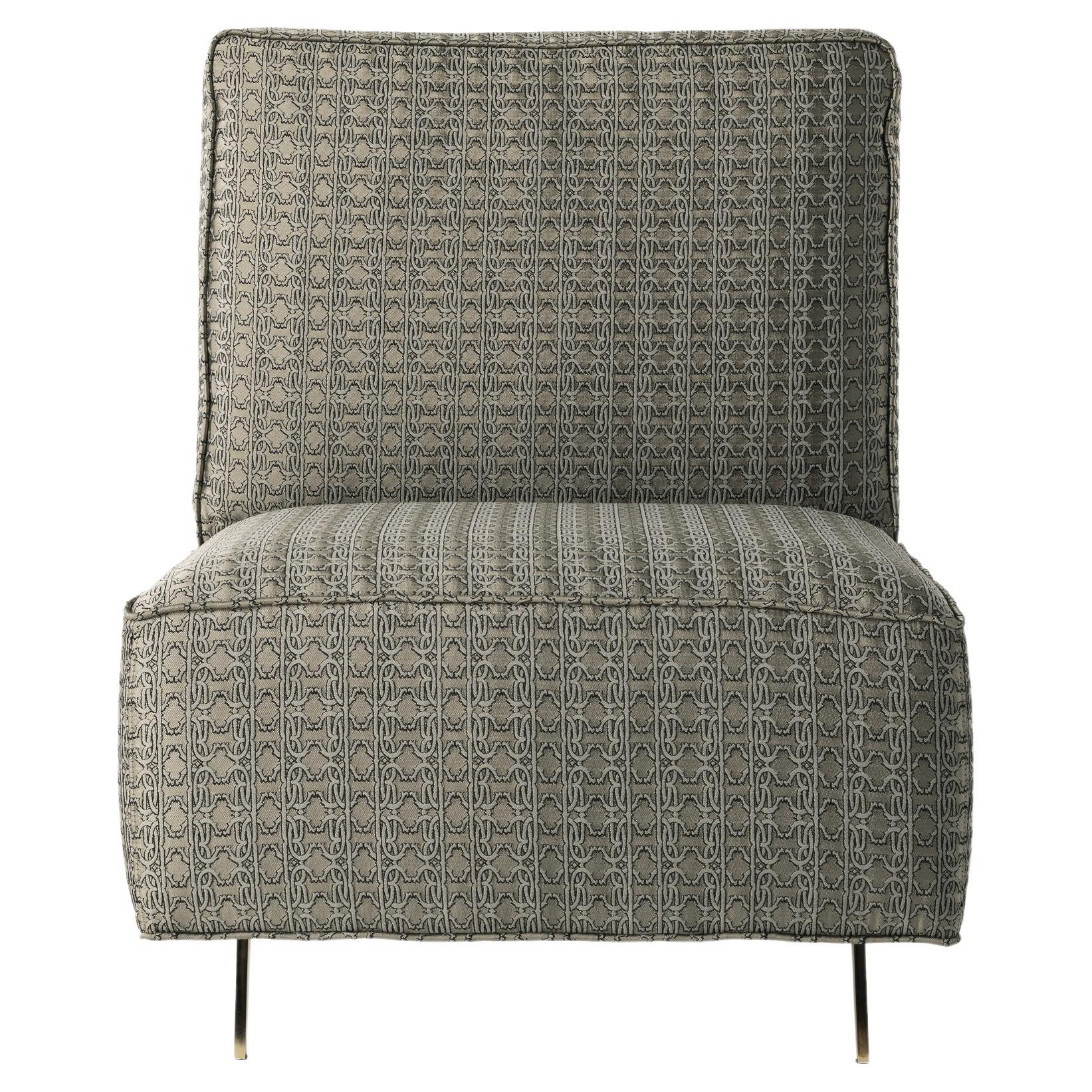 Fauteuil Davis du 21e siècle en tissu monogramme de Roberto Cavalli Home Interiors en vente