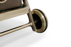 21st Century Decatur Bar Cart Marble and Aged Brass