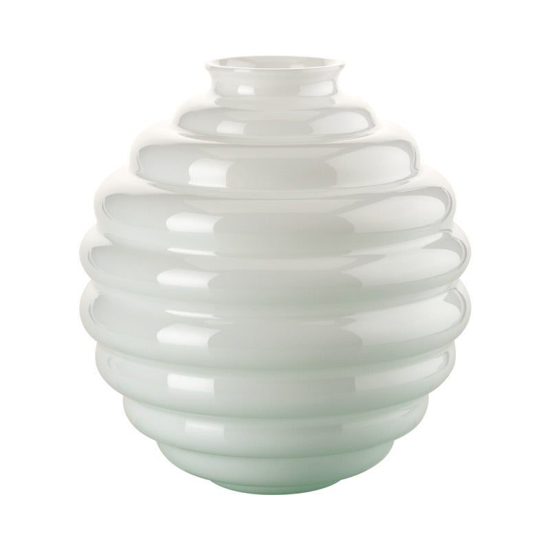 21st Century Deco Large Glass Vase in Milk-White by Napoleone Martinuzzi