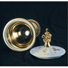 Siglo XXI Quemador de esencias de porcelana decorada