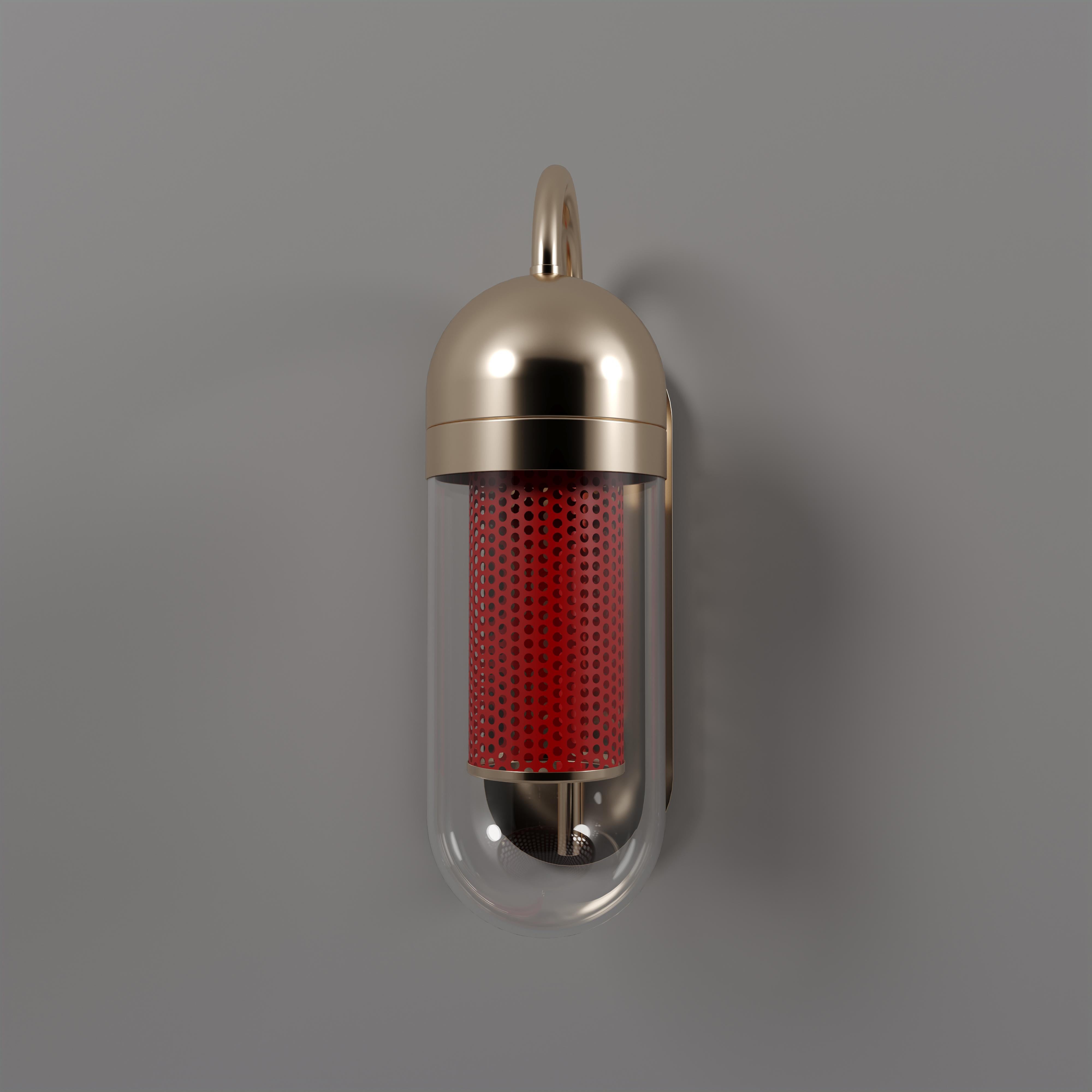 Lampe murale Denver I du 21e siècle Verre Métal fabriqué à la main au Portugal par Creativemary en vente 5