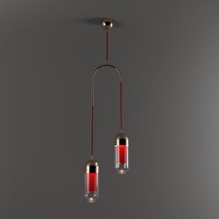 21st Century Denver II Pendant Lamp Glass Metal by Porus Studio