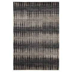 21st Century Design Fine Silk Rug Hand Knotted Gray Charcoal