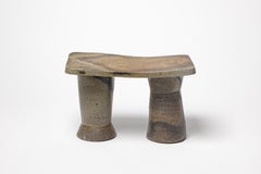 21st century design stoneware ceramic stool or decoration by b Chassang unique