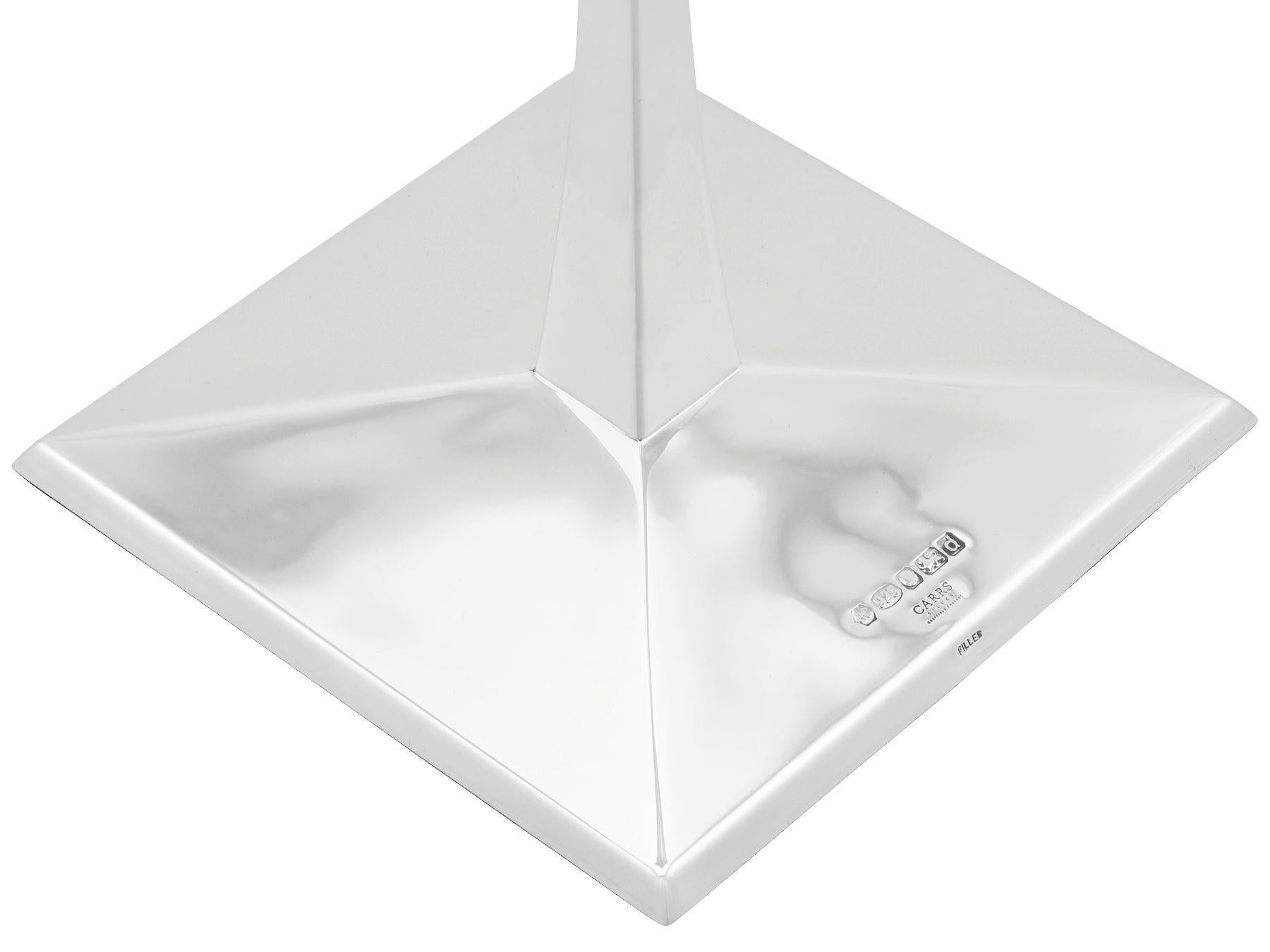 Portacandele in argento sterling in stile design del XXI secolo in vendita 2