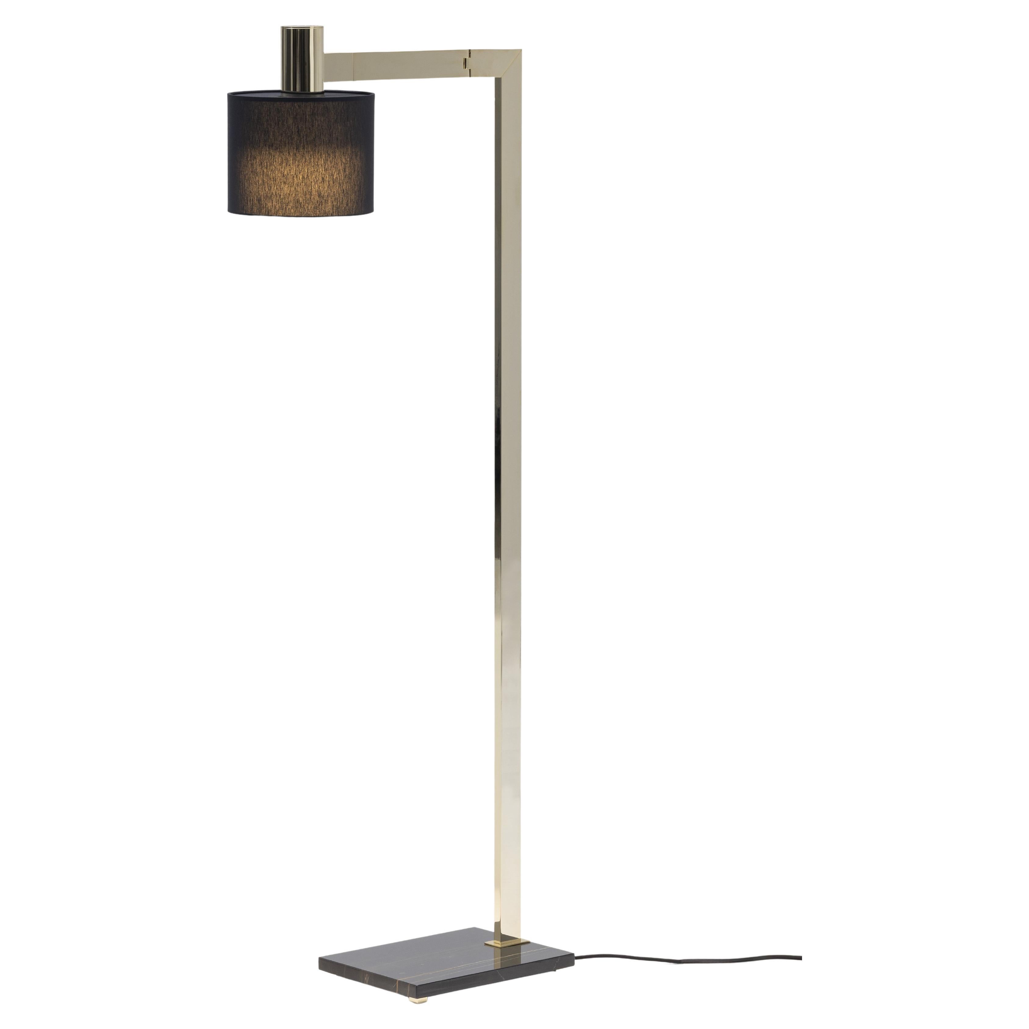 21st Century Design William Pianta Lampada da Terra Mahari Joy MARBLE Ottone Lucido in vendita
