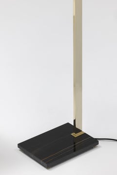 21st Century Design William Pianta Floor Lamp MAHARI MARBLE Glossy Brass Led