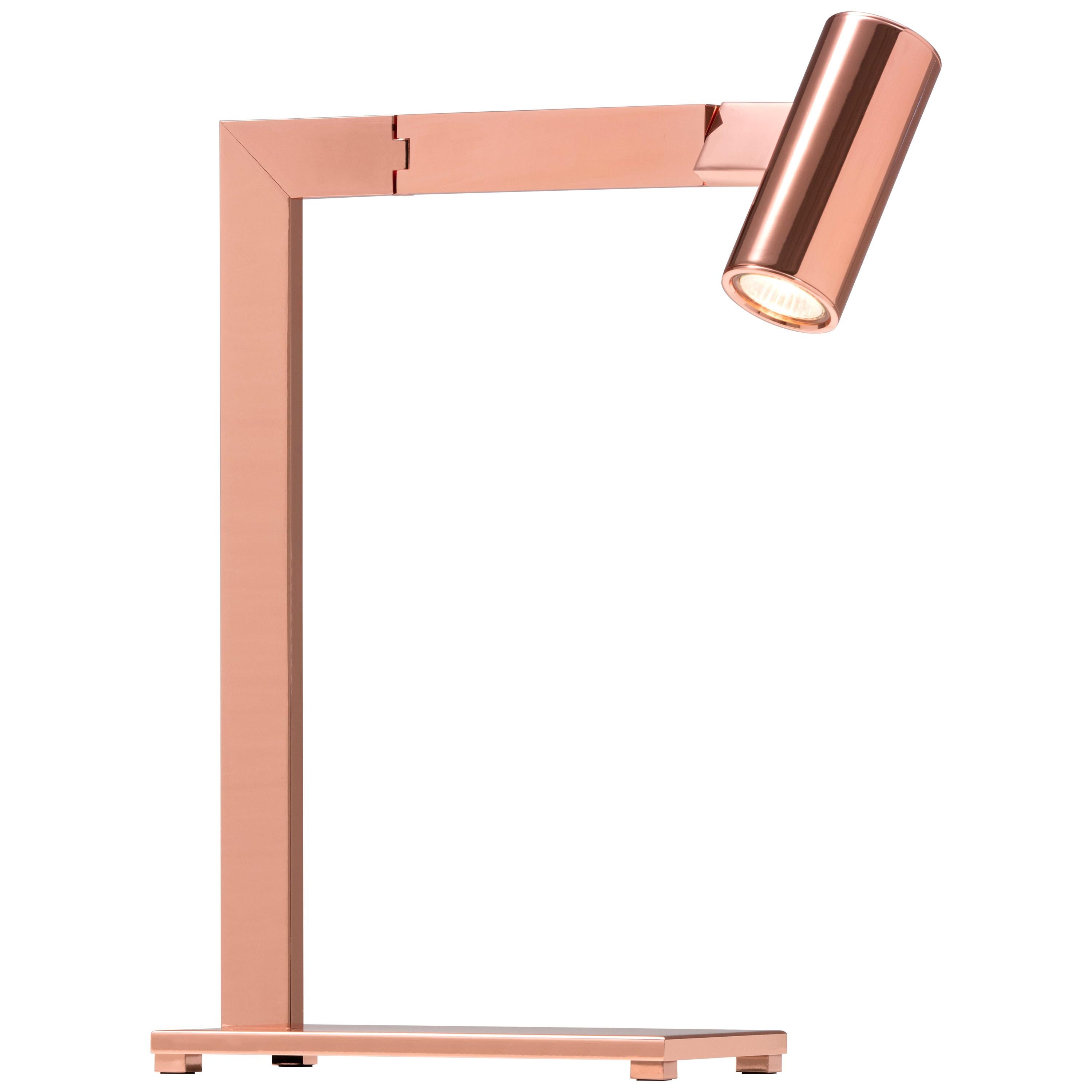 21st Century Design William Pianta Table Desk Lamp Mahari Glossy Copper LED