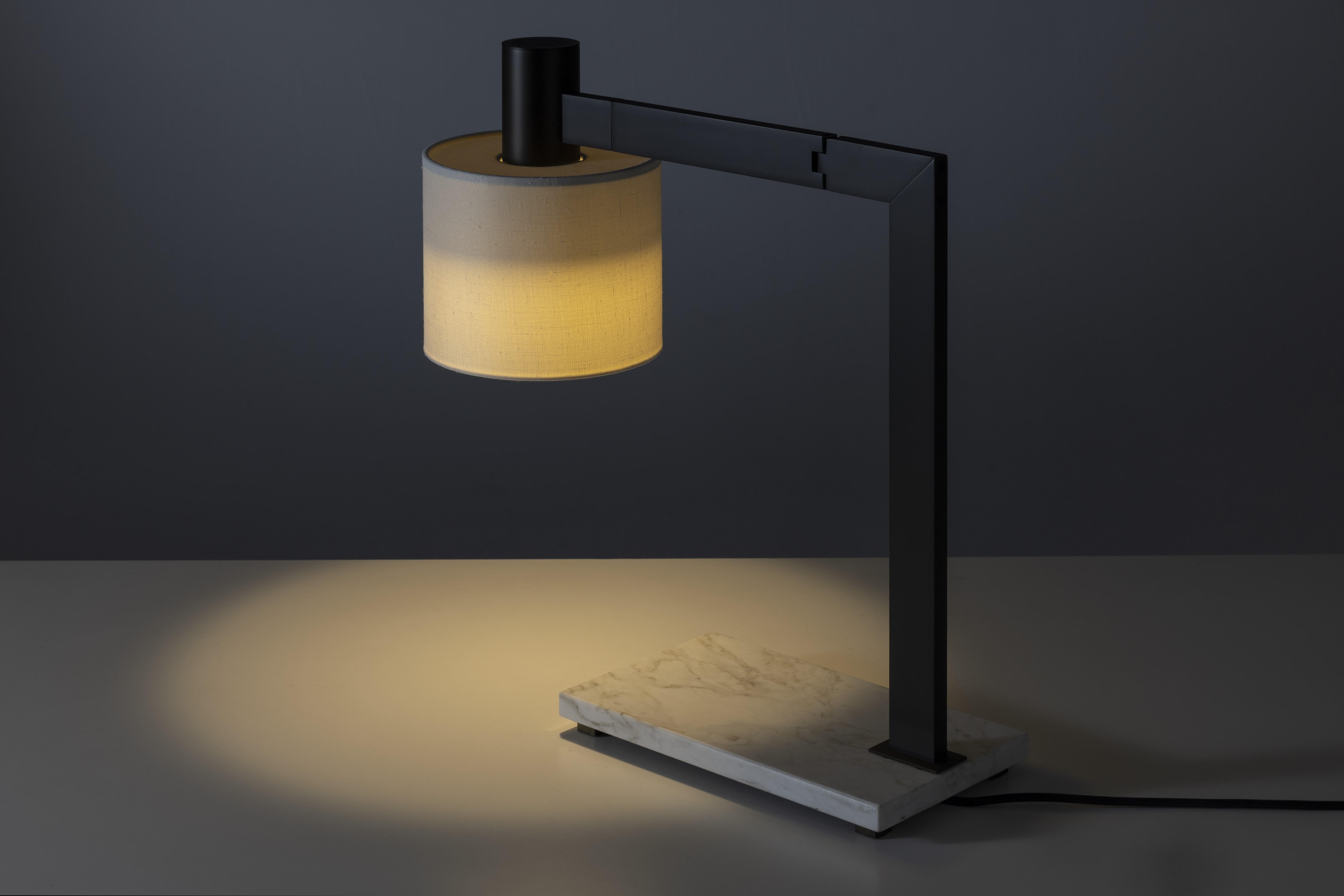 Italian 21st Century Design William Pianta Table Desk Lamp Mahari Joy MARBLE Burnished For Sale
