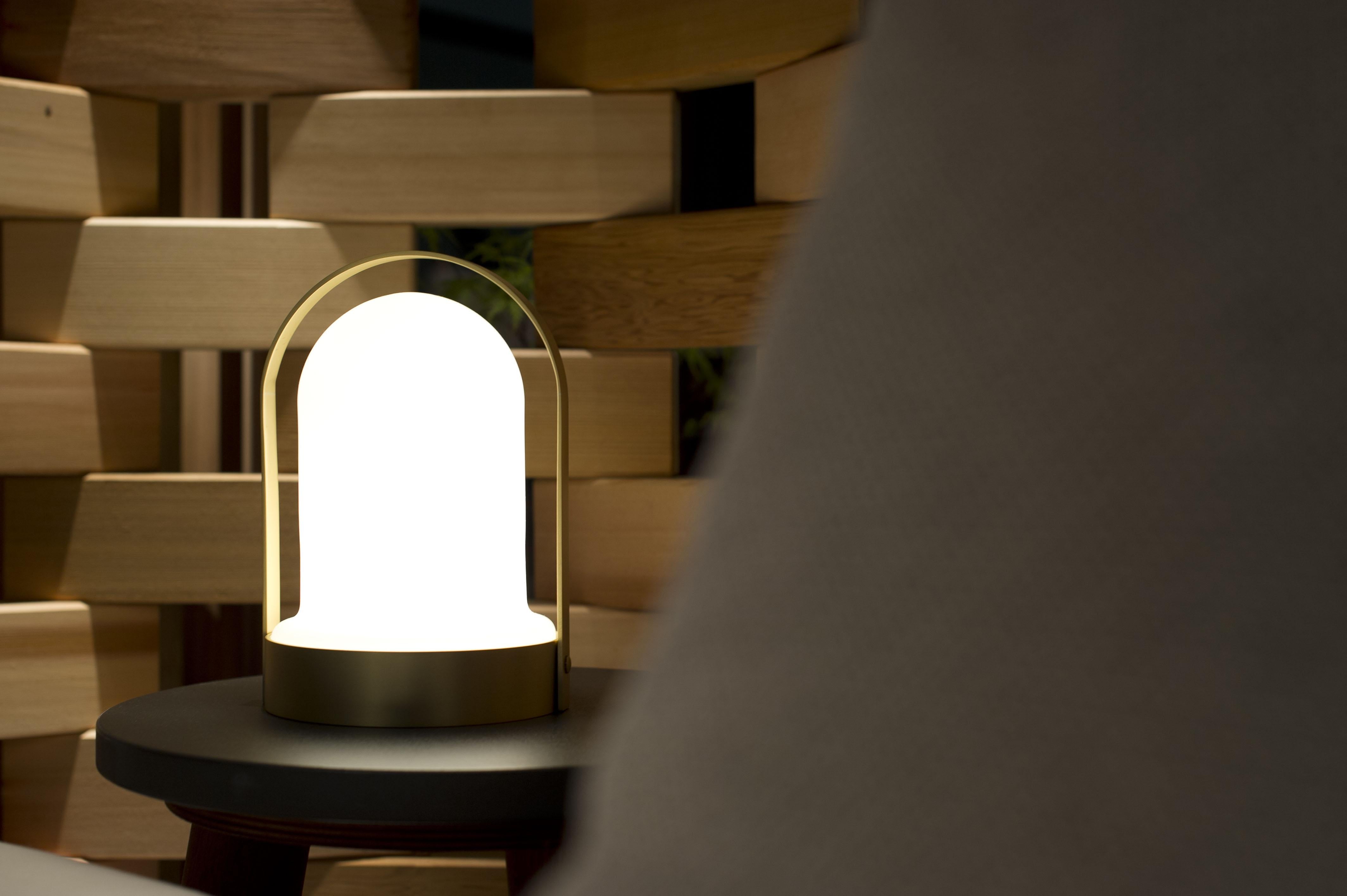 Italian 21st Century Design William Pianta Table Lamp Goncen Brushed Finish Murano Glass For Sale