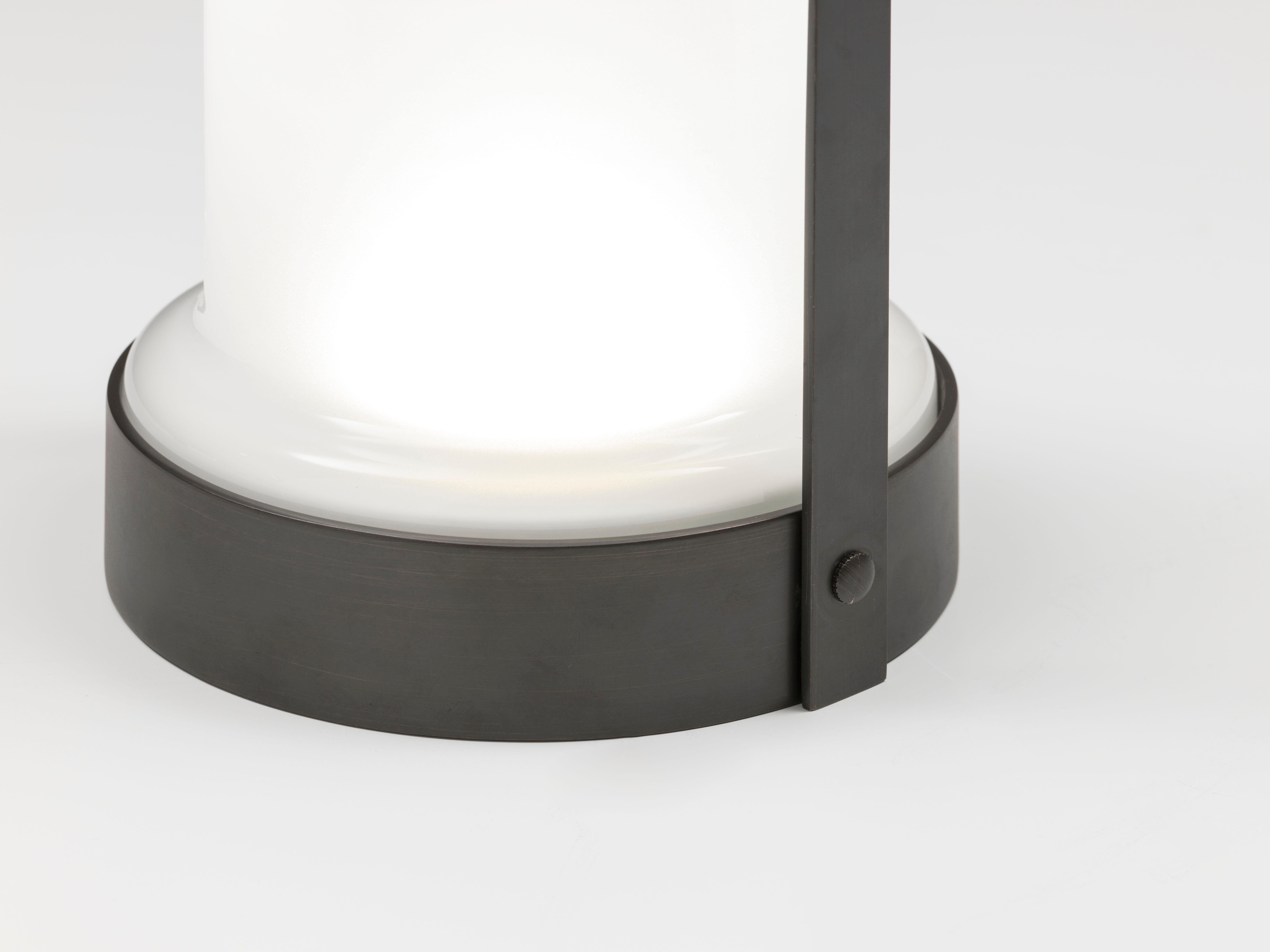 21st Century Design William Pianta Table Lamp Goncen Brushed Finish Murano Glass en vente 2