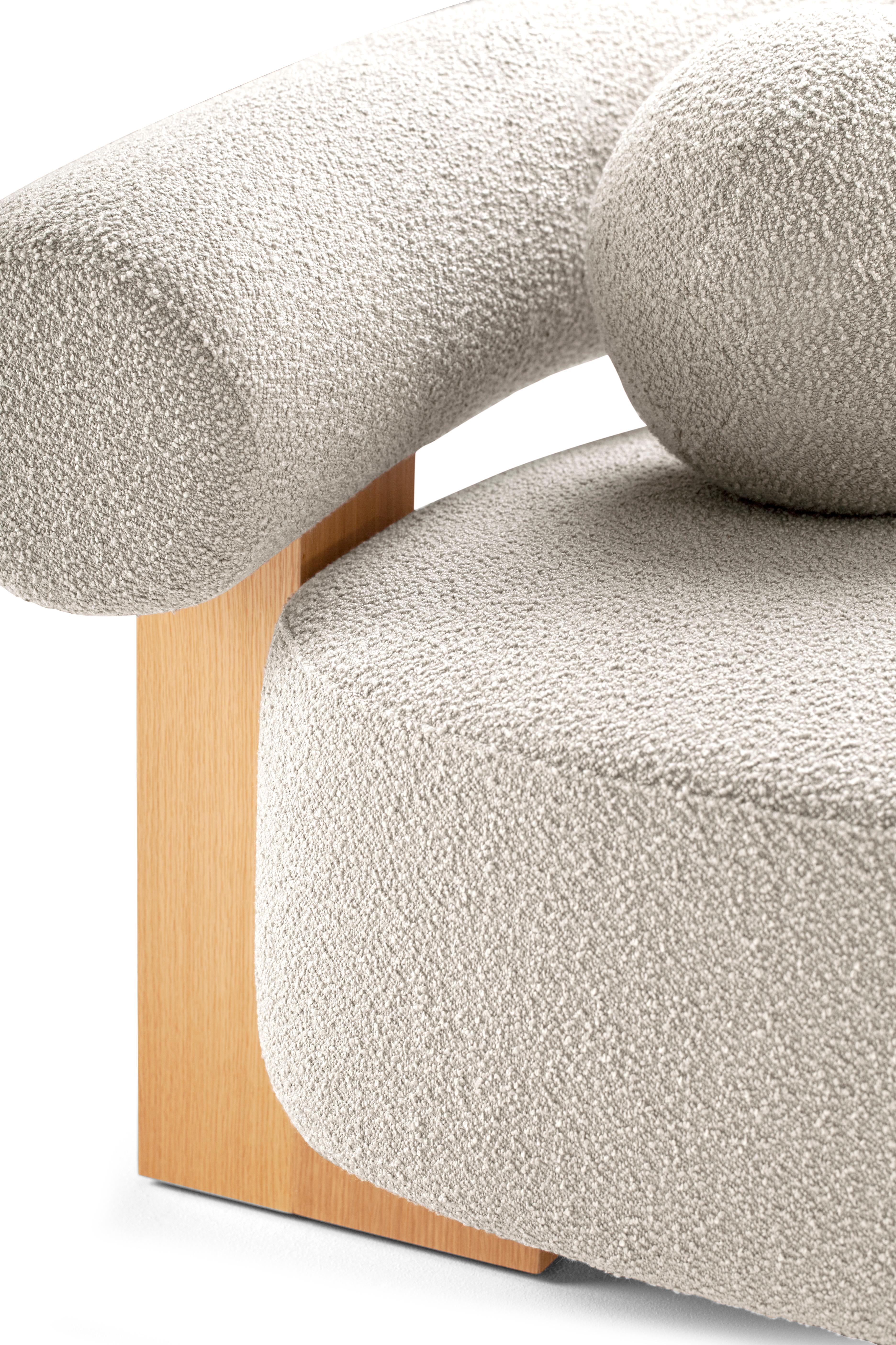 Zeitgenössischer moderner Cassete-Sessel aus Zumirez Tabacco-Stoff von Sammler im Zustand „Neu“ im Angebot in Castelo da Maia, PT