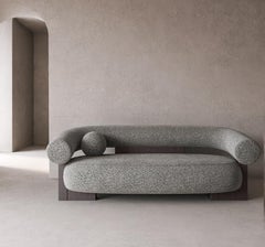 Contemporary Modern Cassette Sofa in Fabric & Wood von Collector Studio