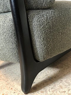 Contemporary Modern Tobo Armchair in Fabric & Wood by Collector Studio