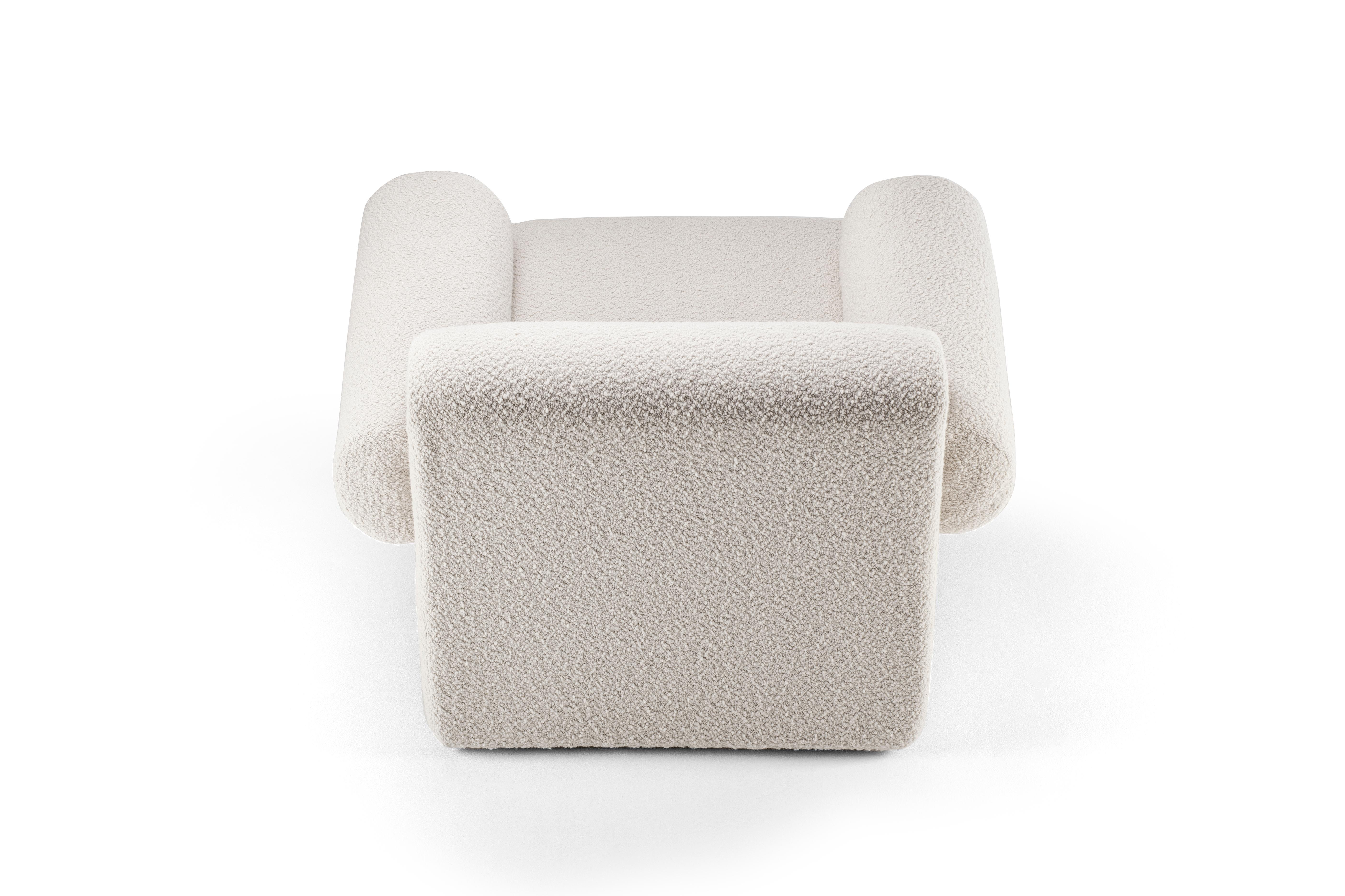 Contemporary Modern Paloma Armchair in Zumirez Fabric by Collector Studio For Sale 1