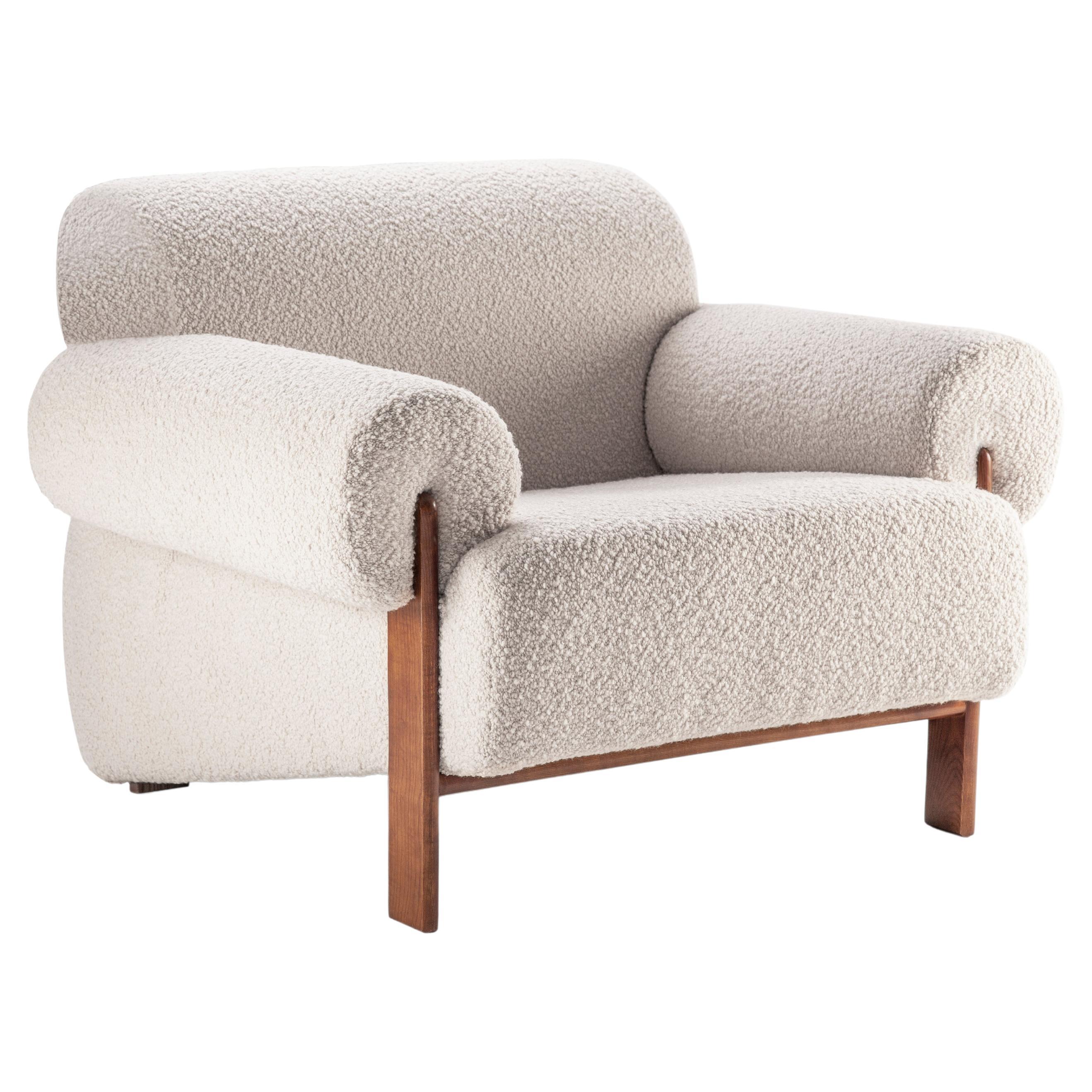 Contemporary Modern Paloma Armchair in Zumirez Fabric by Collector Studio For Sale