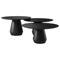 21st Century Designed by Collector Studio Charlotte Triple Center Table Black 