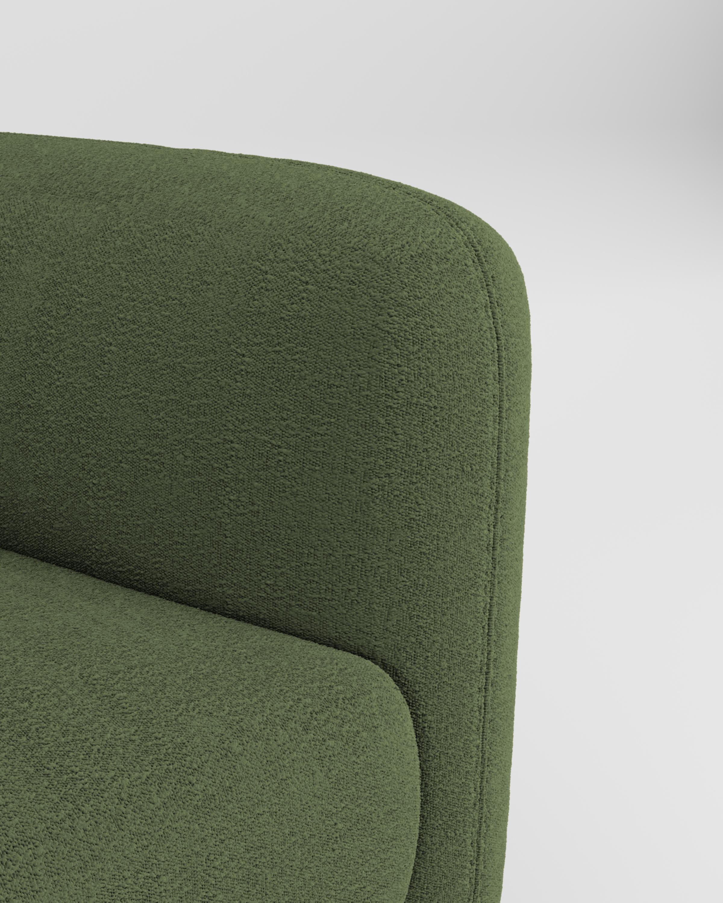 21st Century Designed by Collector Studio Jacob Armchair bouclé Green In New Condition For Sale In Castelo da Maia, PT