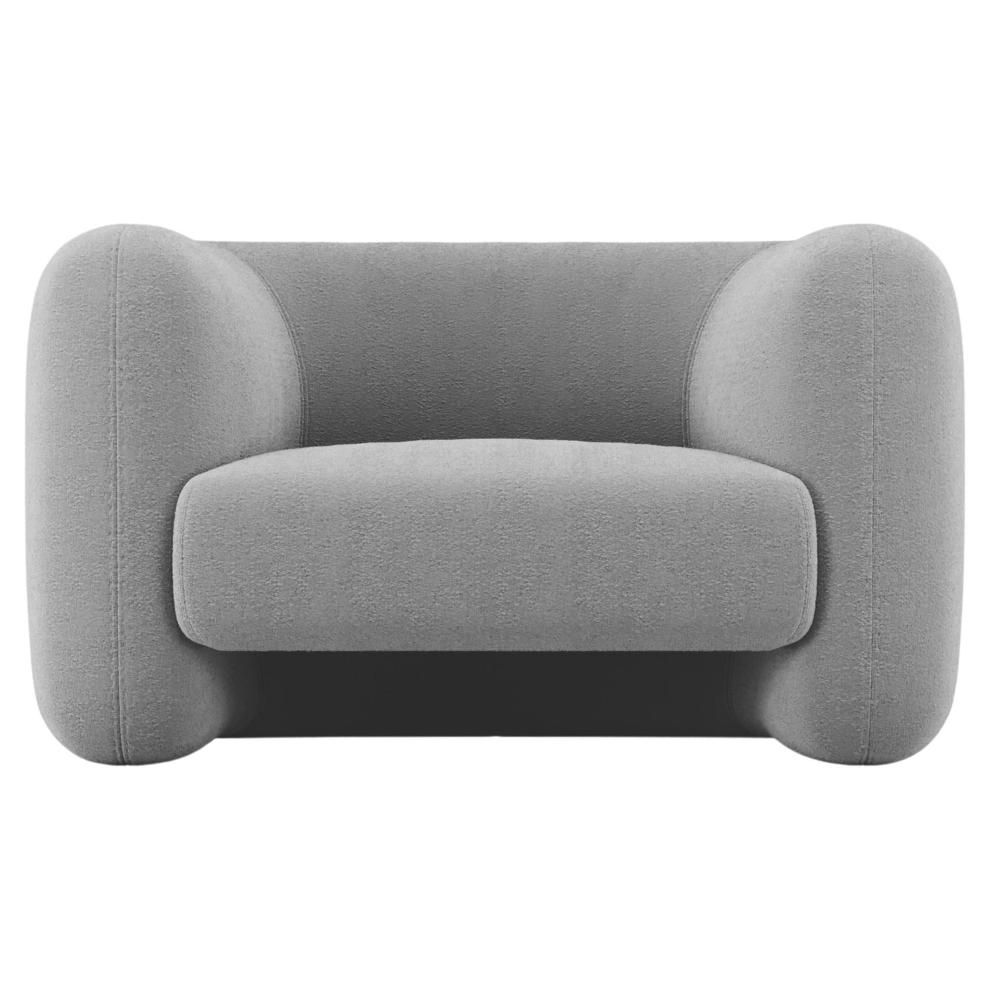 21st Century Designed by Collector Studio Jacob Armchair Boucle Light Grey