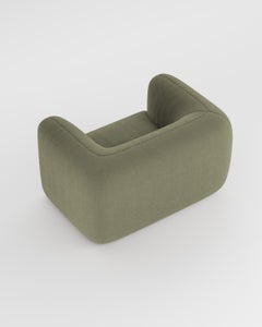 21st Century Designed by Collector Studio Jacob Armchair bouclé Olive