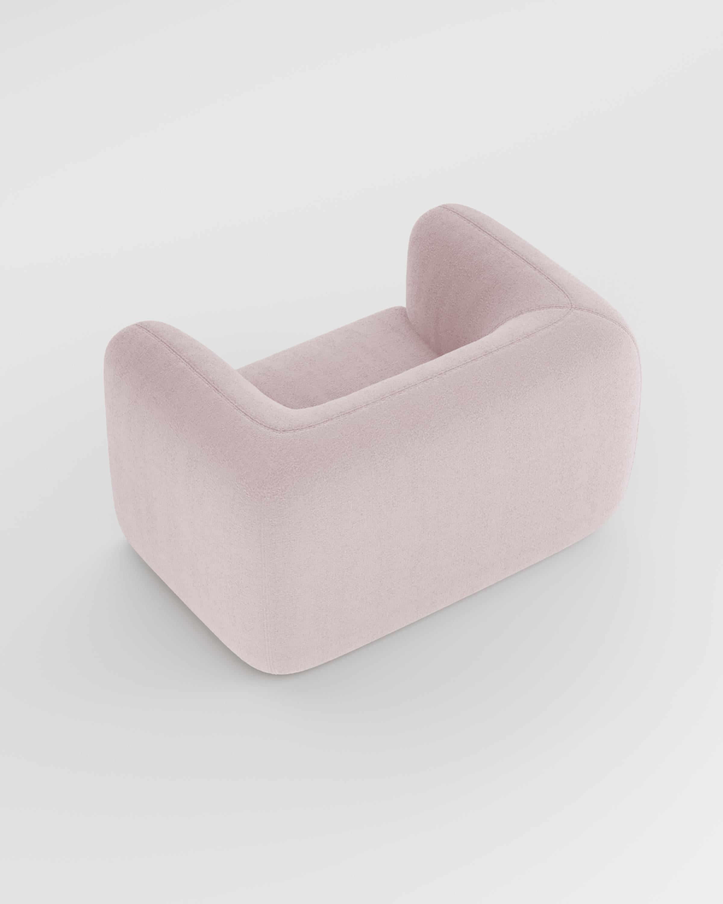 Sessel Boucle Pink, entworfen von Sammler Studio Jacob, 21. Jahrhundert (Portugiesisch) im Angebot