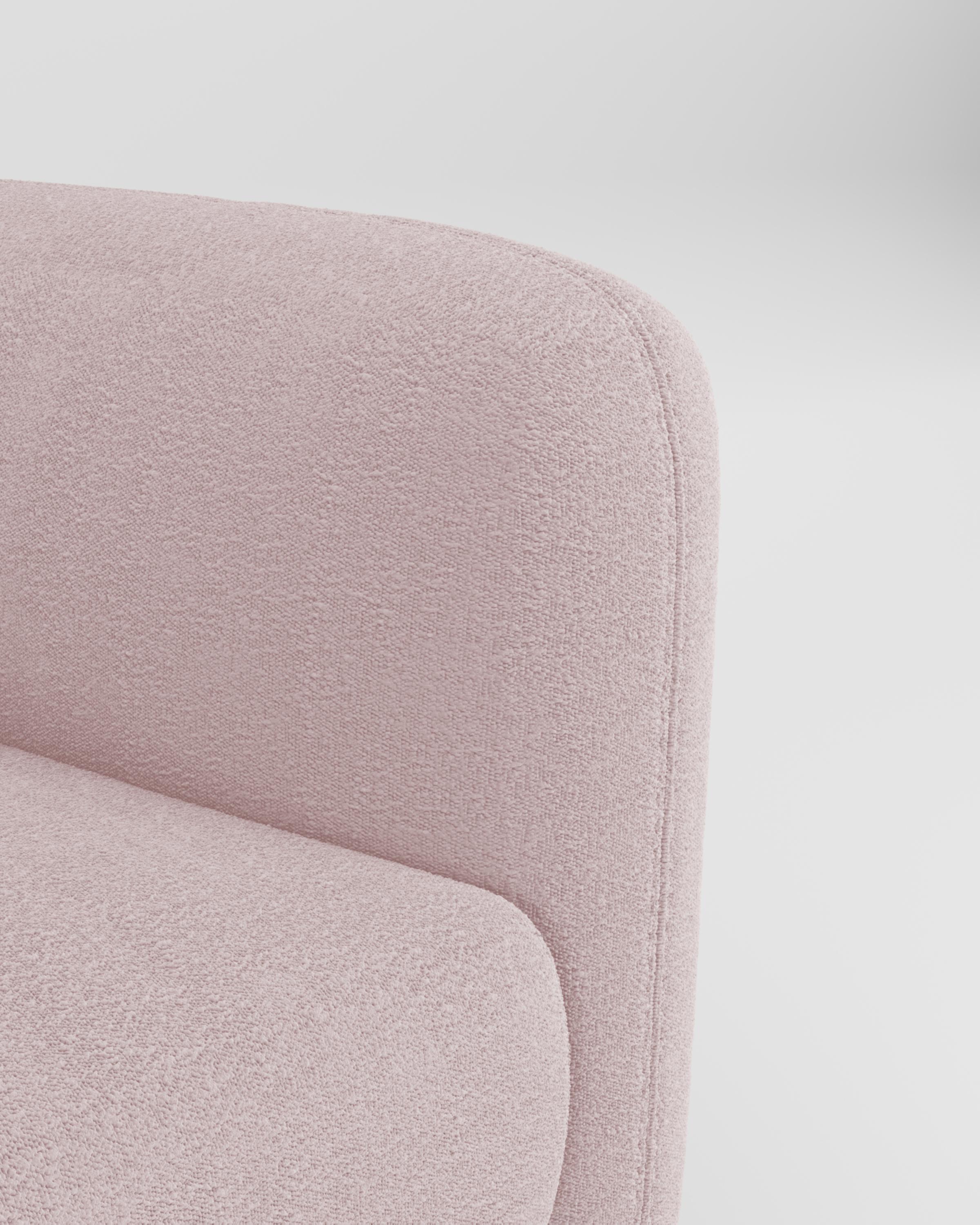 21st Century Designed by Collector Studio Jacob Armchair bouclé Pink In New Condition For Sale In Castelo da Maia, PT