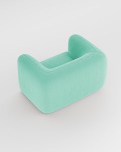 21st Century Designed by Collector Studio Jacob Armchair Boucle Teal