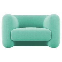 21st Century Designed by Collector Studio Jacob Armchair Boucle Teal