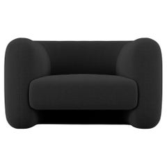 21st Century Designed by Collector Studio Jacob Armchair Fabric Boucle Black