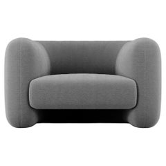 21st Century Designed by Collector Studio Jacob Armchair Fabric Boucle Charcoal