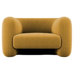 21st Century Designed by Collector Studio Jacob Armchair Fabric Boucle Mustard
