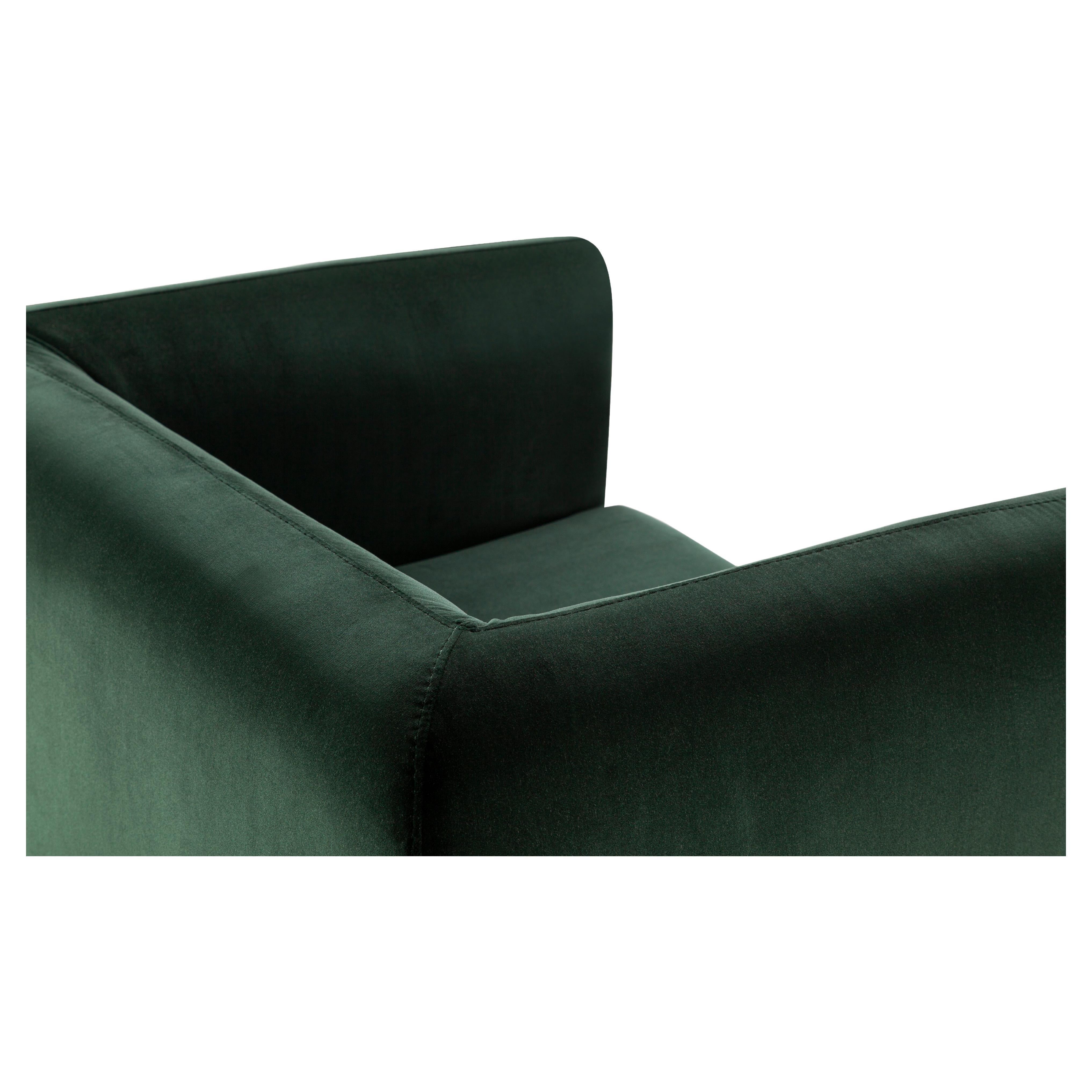 Contemporary Modern Jacob Armchair in Green Velvet Fabric by Collector Studio

This fun and sophisticated 21st century armchair designed by Collector Studio, with its simple shape and attractive color game along with other possible combinations of