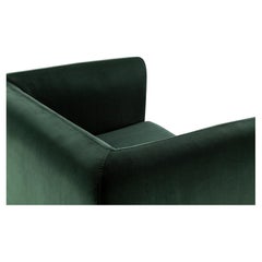 Fauteuil Jacob moderne contemporain en tissu de velours vert par Collector Studio