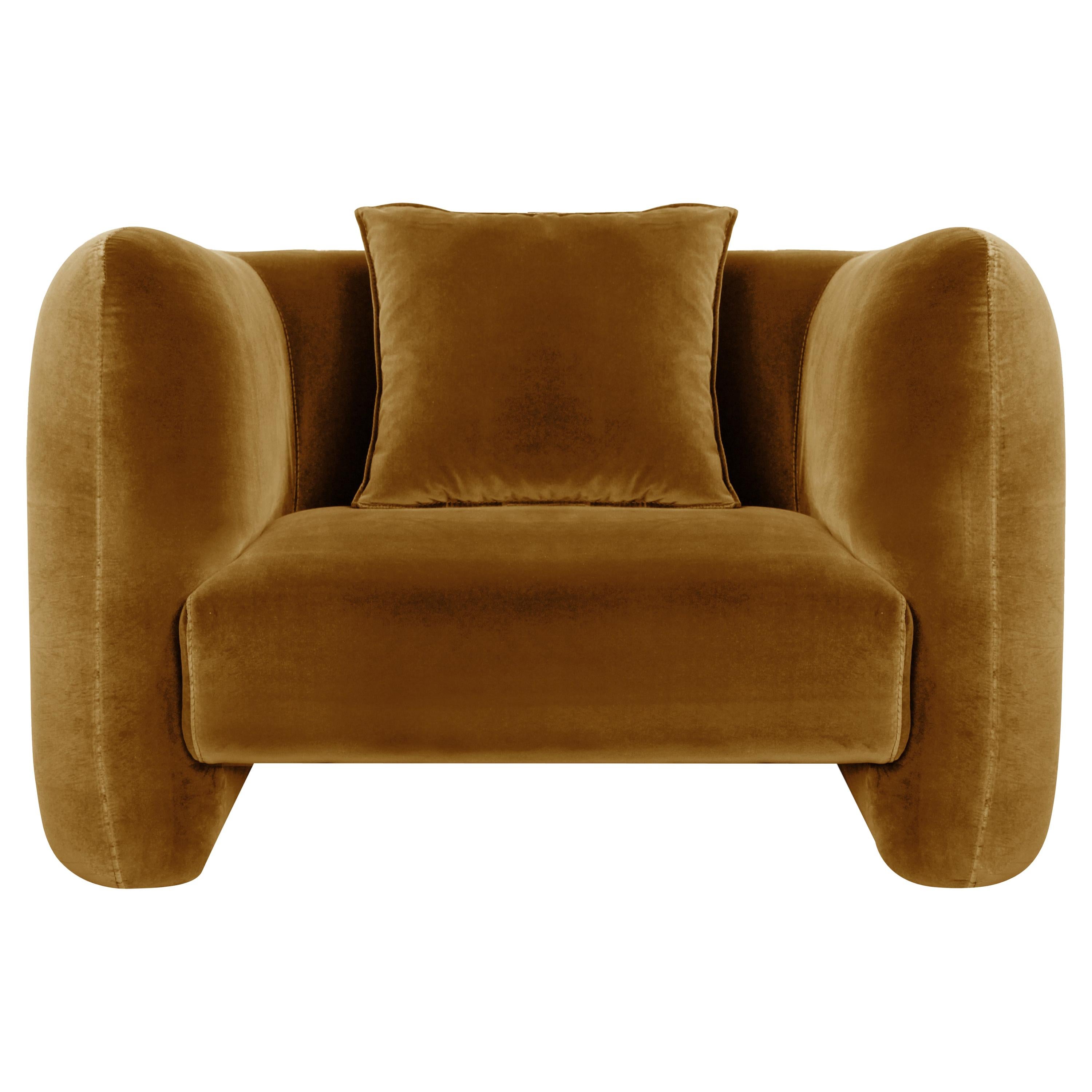 21st Century Designed by Collector Studio Jacob Armchair Fabric Bronze