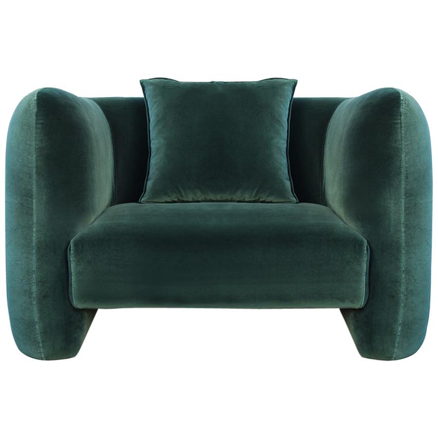 Sessel Fabric Green, entworfen von Collector Studio Jacob, 21. Jahrhundert