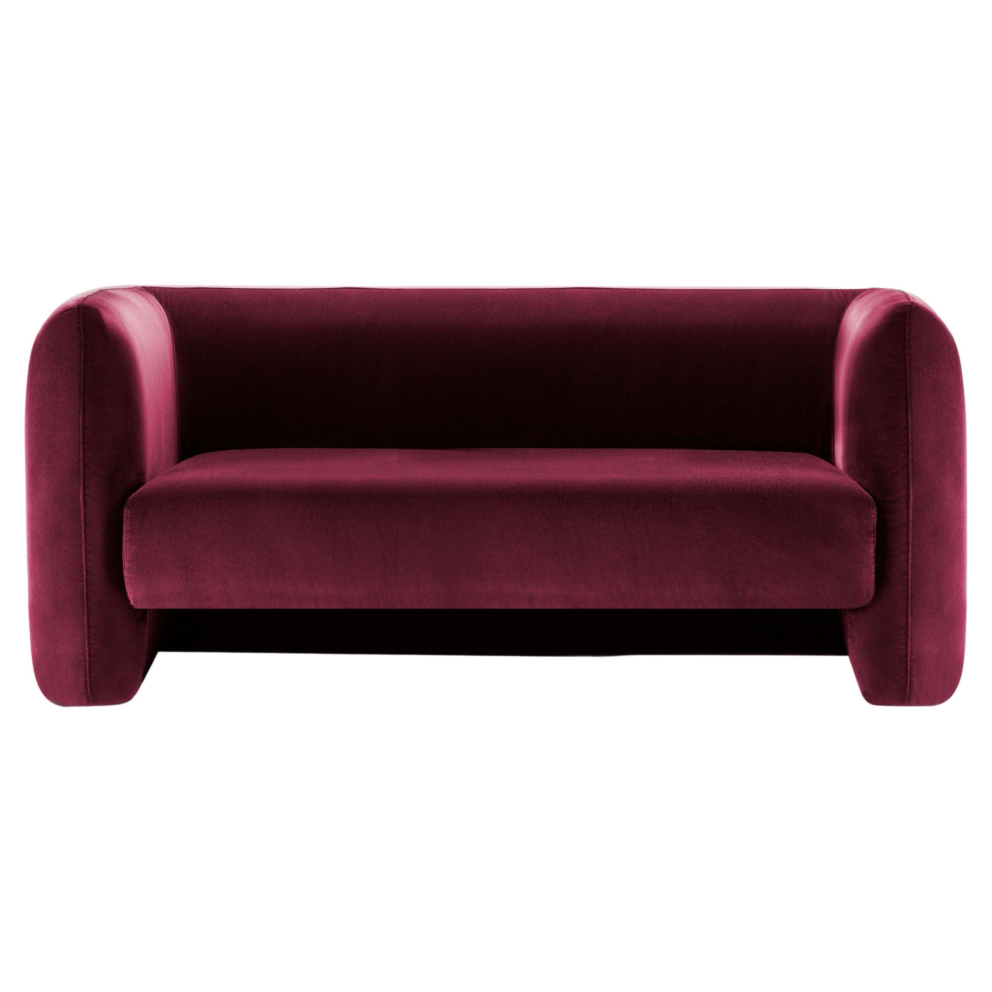 Zeitgenössisches modernes Sammler-Studio Jacob Sofa aus Syrah-Samt von Sammler