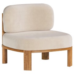 Contemporary Modern European:  111 Armchair in Fabric & Oak Wood by Collector