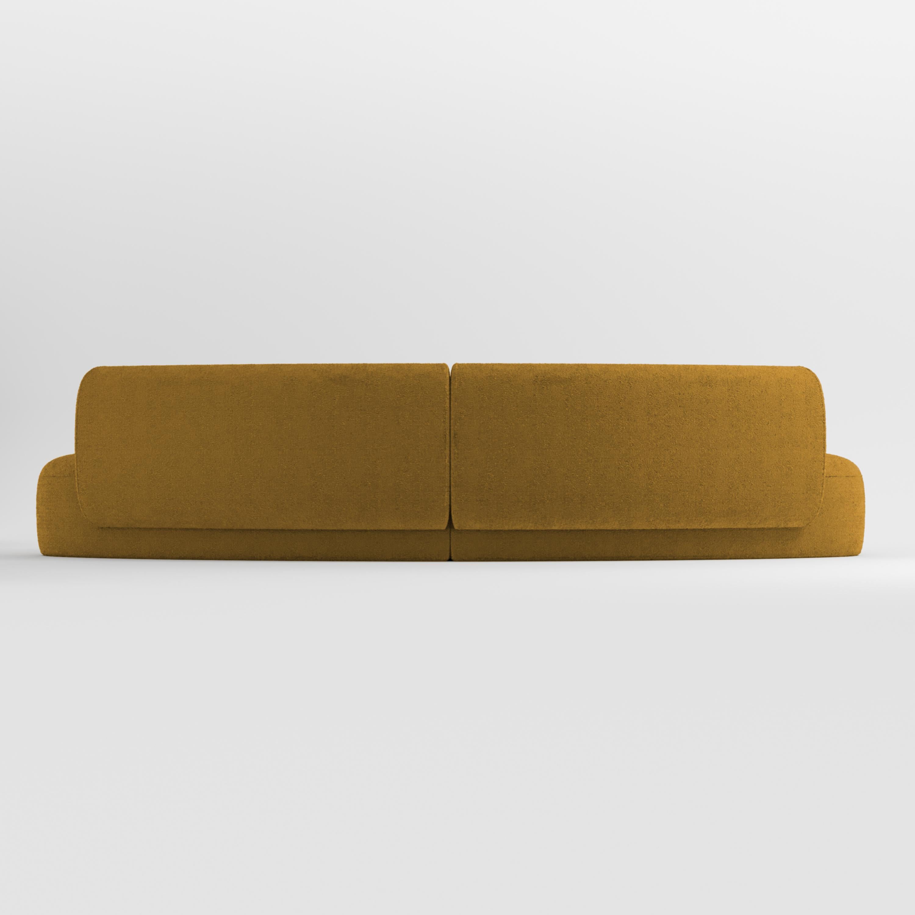 Siglo XXI Diseñado por Ferrianisbolgi Sofá Modular Hug Boucle Amarillo Portugués en venta