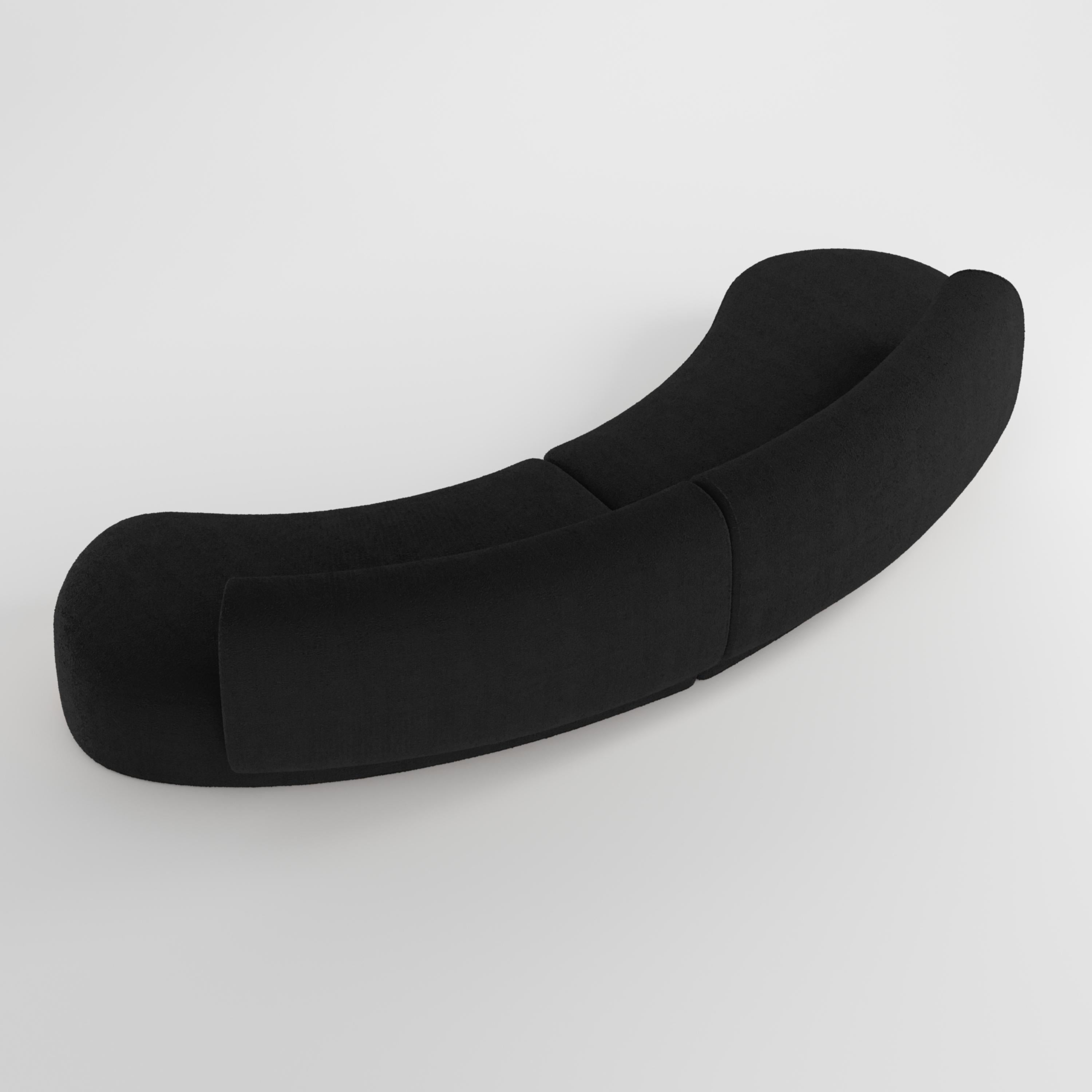 XXI secolo e contemporaneo 21st Century Designed by Ferrianisbolgi Divano modulare Hug Boucle Nero in vendita