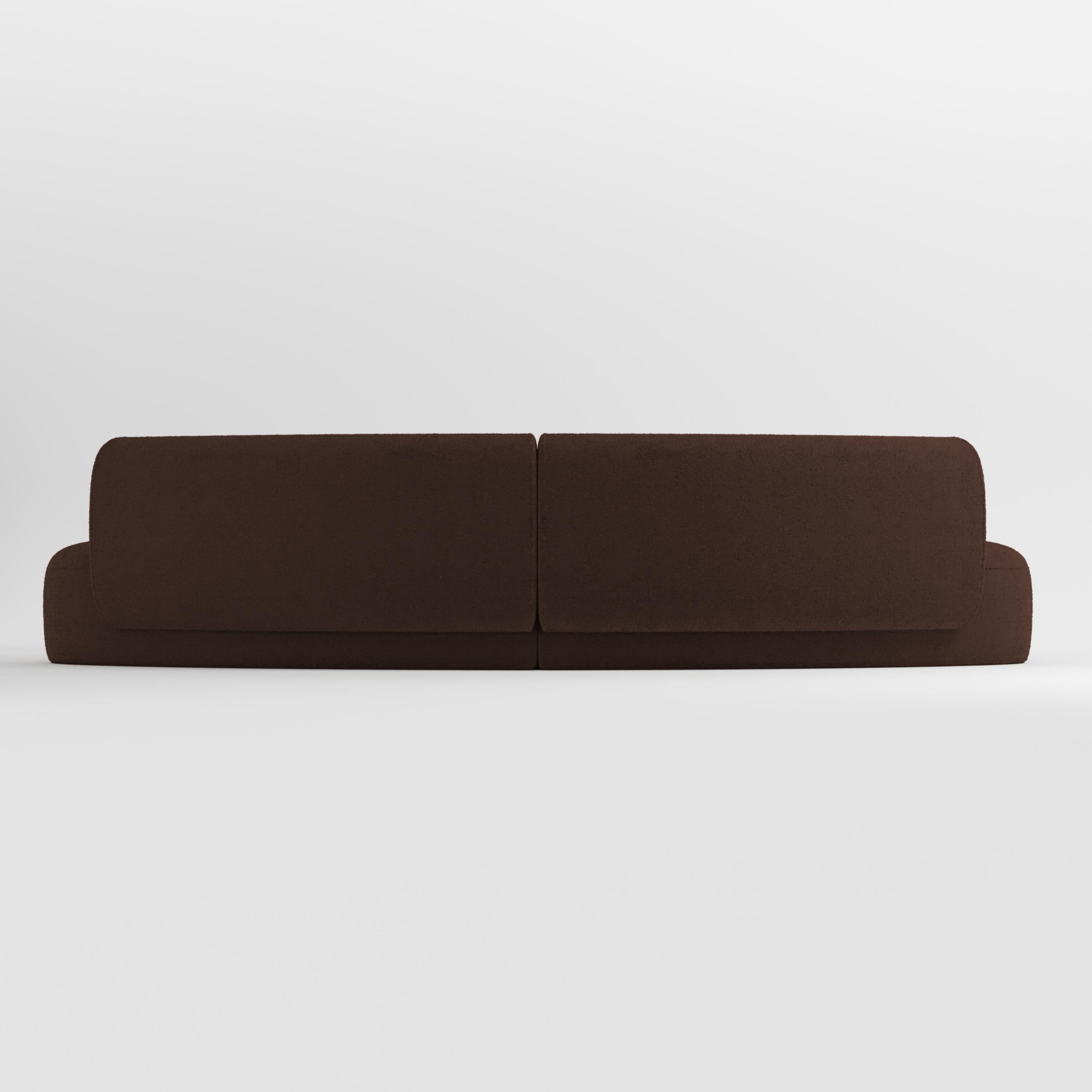 Portoghese 21st Century Designed by Ferrianisbolgi Divano modulare Hug Boucle Brown in vendita