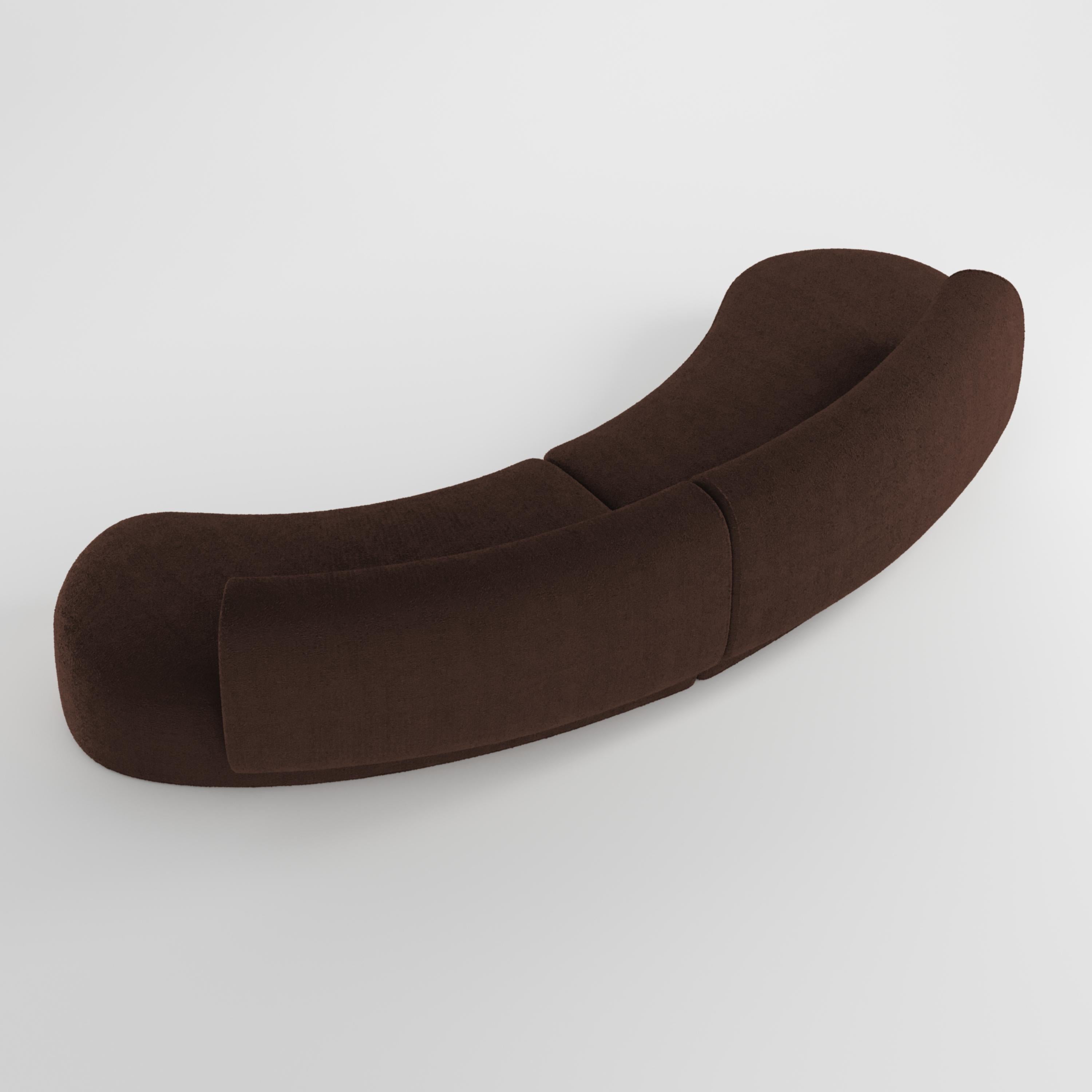 XXI secolo e contemporaneo 21st Century Designed by Ferrianisbolgi Divano modulare Hug Boucle Brown in vendita