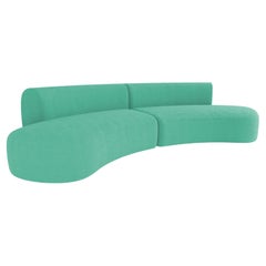 21e siècle conçu par Ferrianisbolgi Hug Modular Sofa Boucle Green
