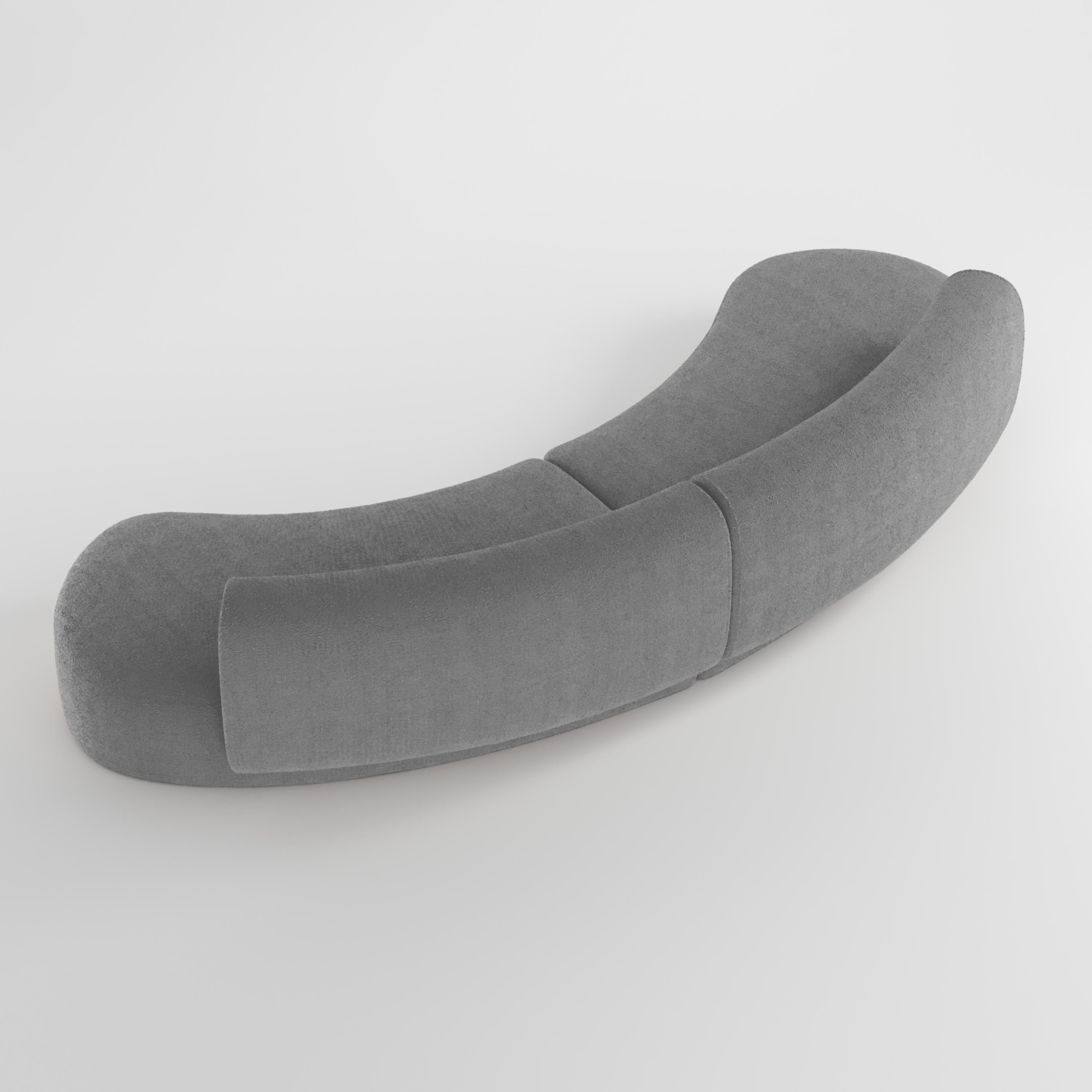 Siglo XXI Diseñado por Ferrianisbolgi Sofá modular Hug Boucle Gris claro Siglo XXI y contemporáneo en venta