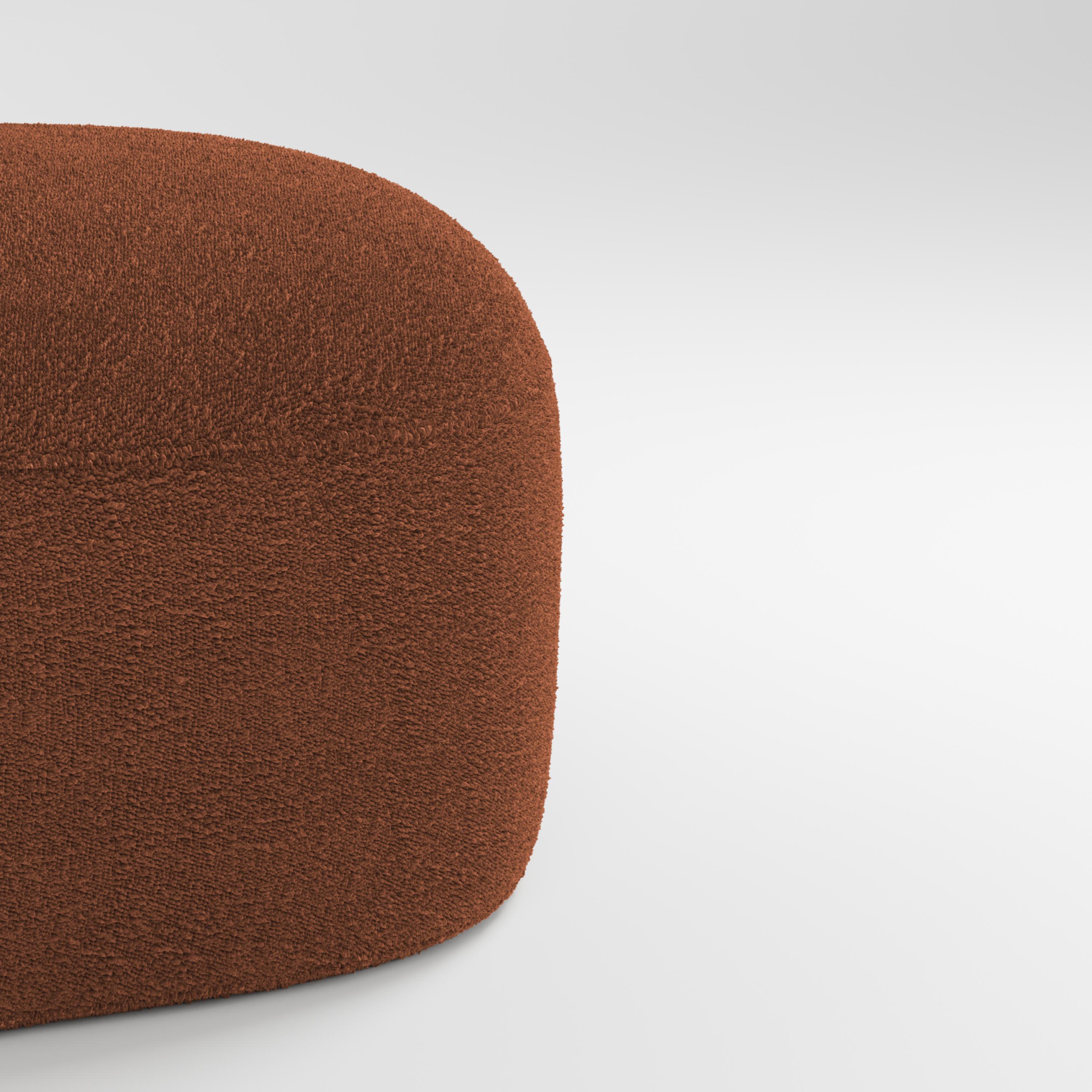 21st Century Designed by Ferrianisbolgi Hug Modular Sofa Boucle Orange In New Condition For Sale In Castelo da Maia, PT