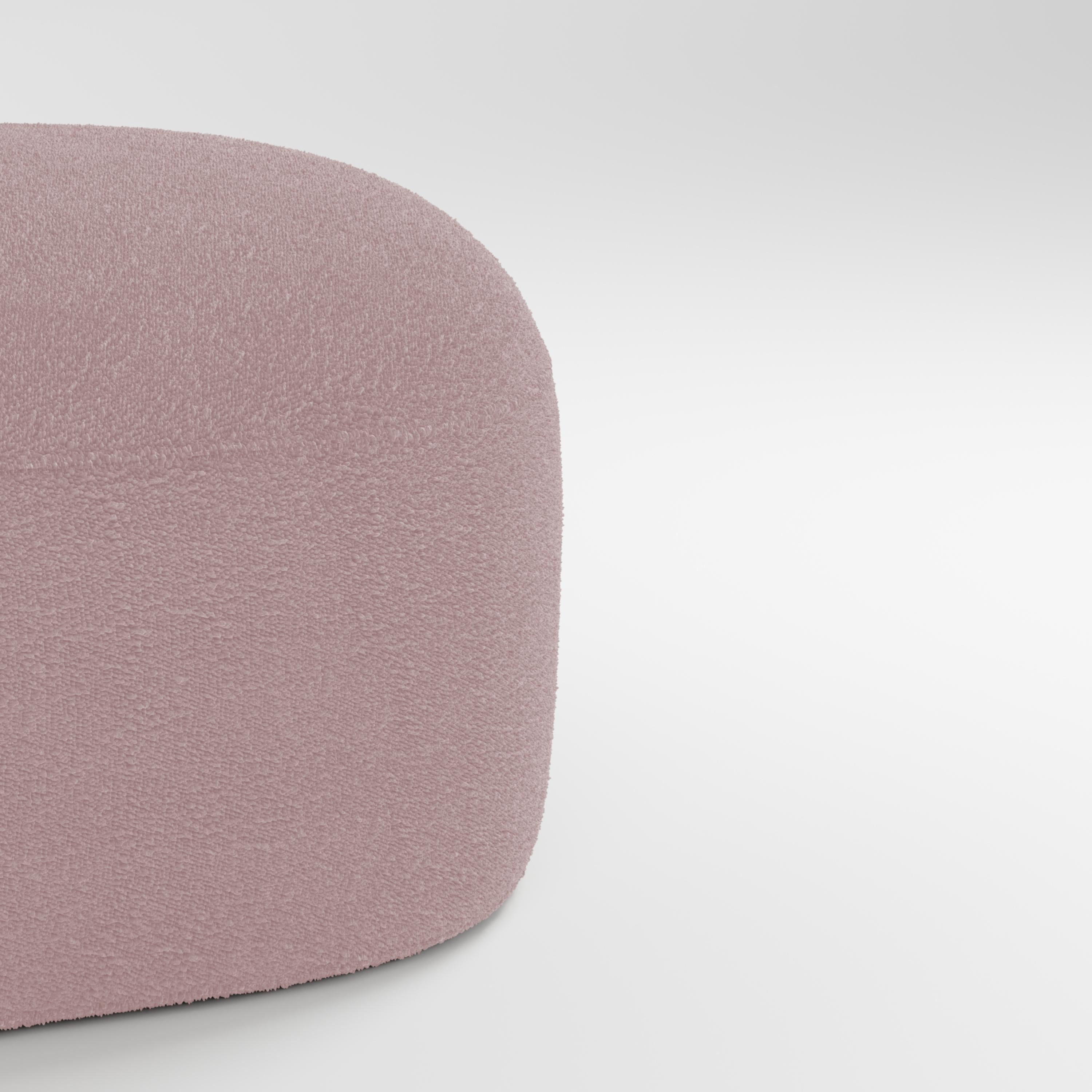 21st Century Designed by Ferrianisbolgi Hug Modular Sofa Boucle Pink In New Condition For Sale In Castelo da Maia, PT