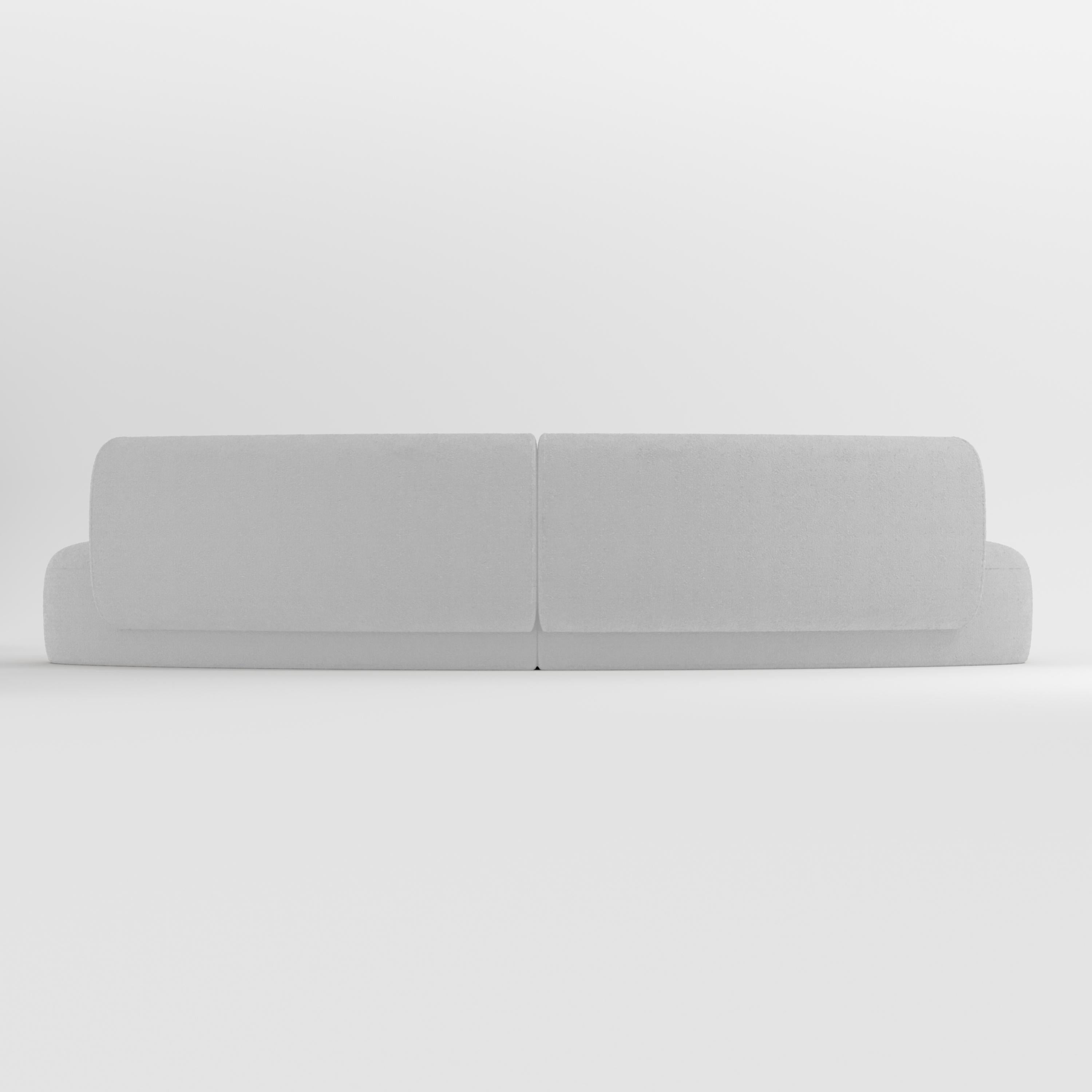 Portugais 21e siècle conçu par Ferrianisbolgi Hug Modular Sofa Boucle White en vente