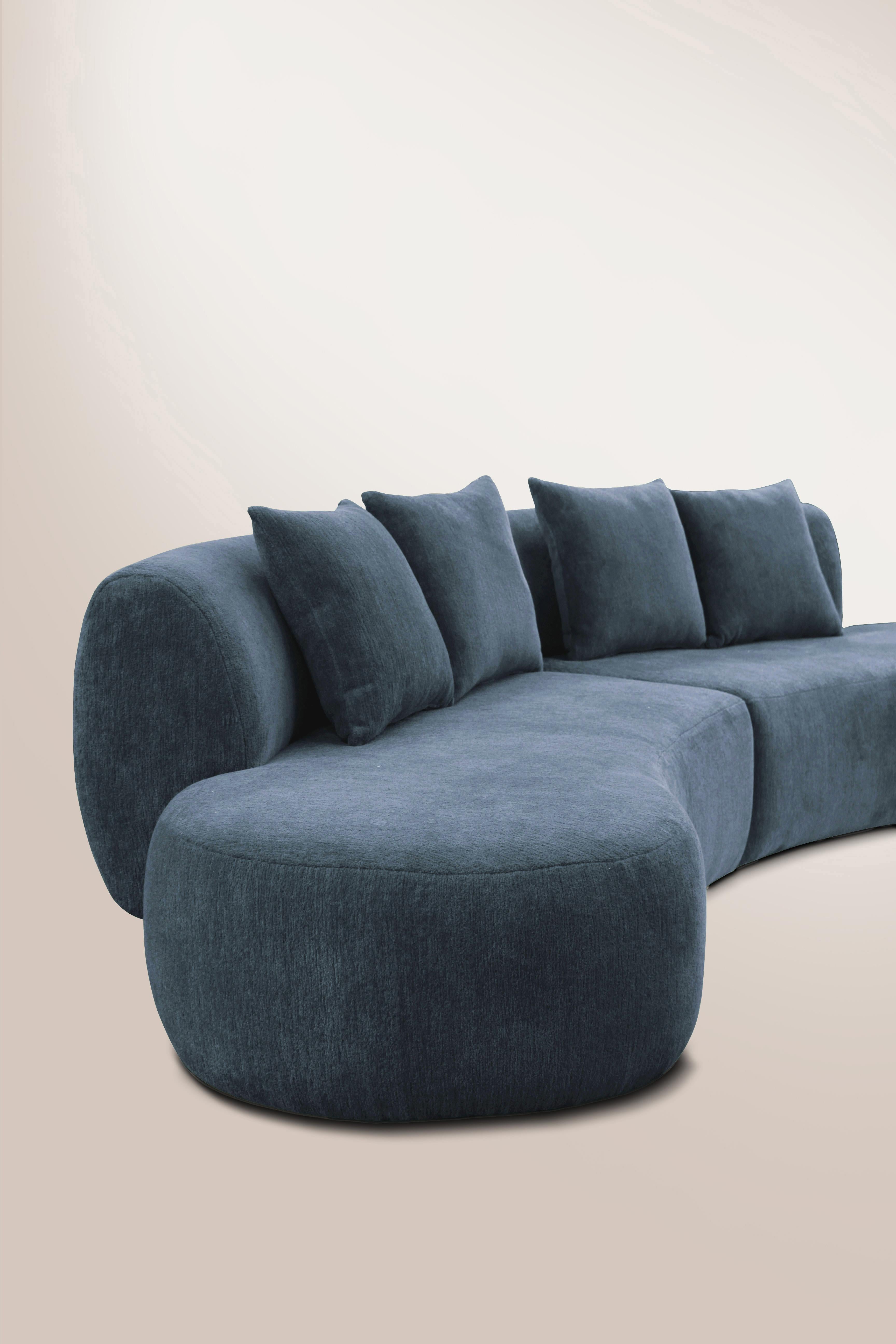 Portuguese 21st Century Designed by Ferrianisbolgi Hug Modular Sofa Pierre Frey Ciel For Sale