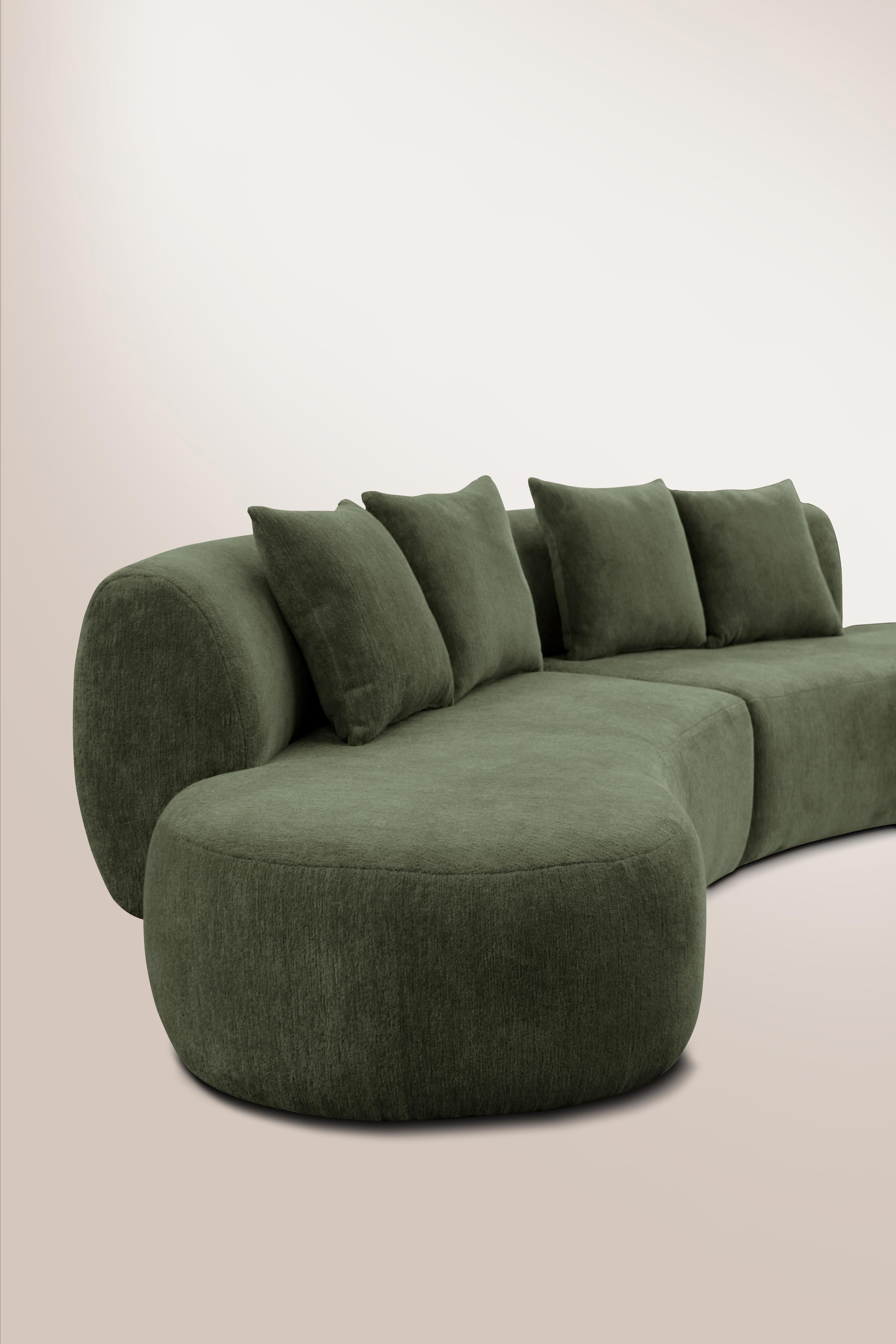 21st Century Designed by Ferrianisbolgi Hug Modular Sofa Pierre Frey Lichen In New Condition For Sale In Castelo da Maia, PT