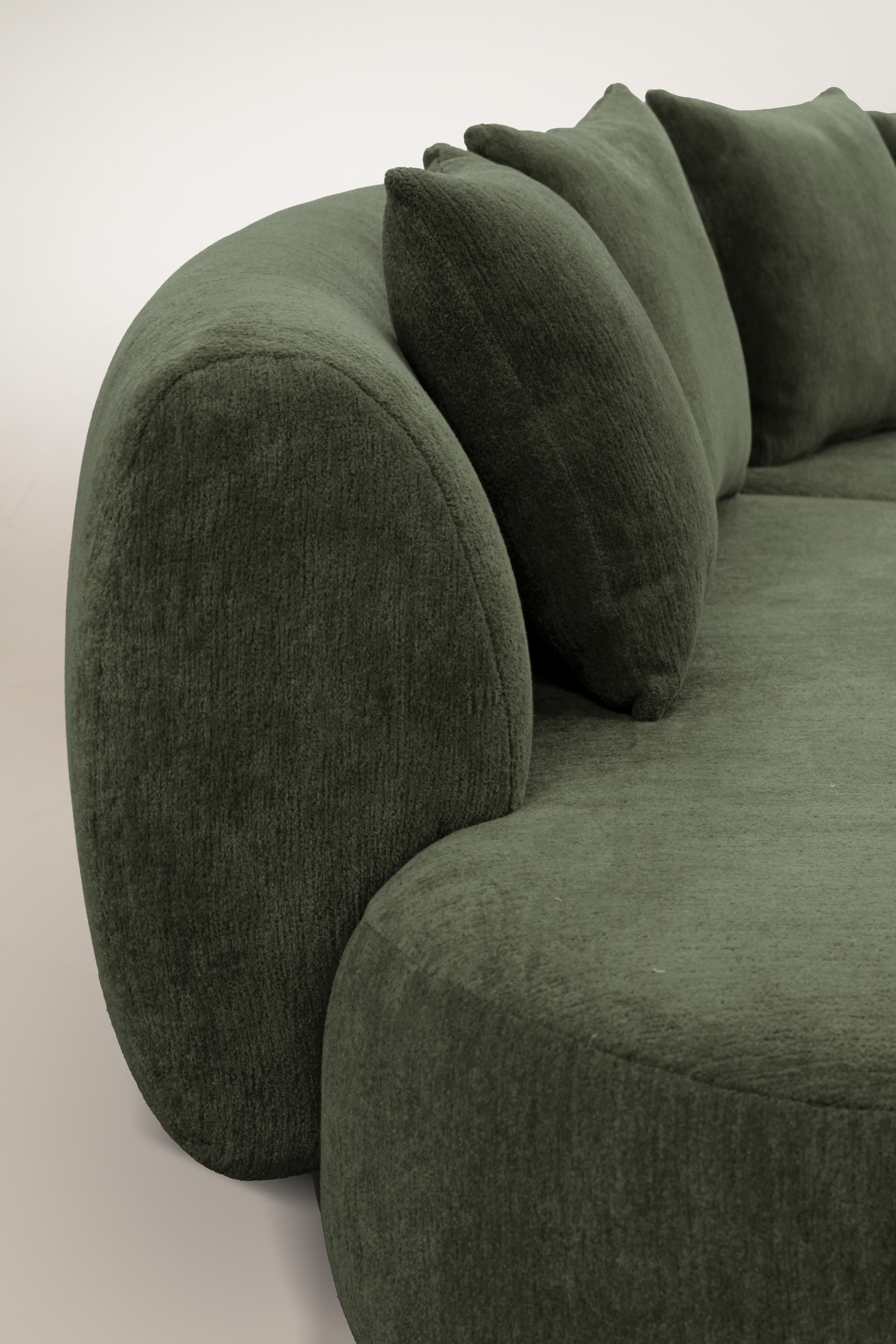 Fabric 21st Century Designed by Ferrianisbolgi Hug Modular Sofa Pierre Frey Lichen For Sale